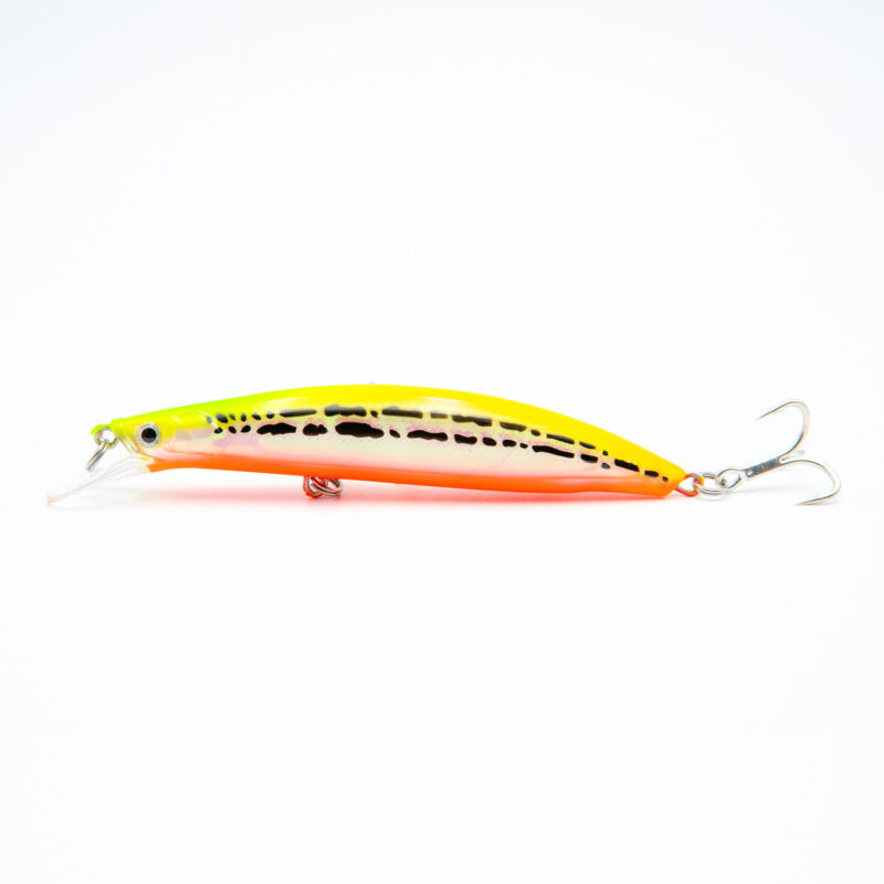 Señuelo Canbra Hunter SW 11.5cm para pesca deportiva – Modelo Sinking con anzuelos BKK 4X.