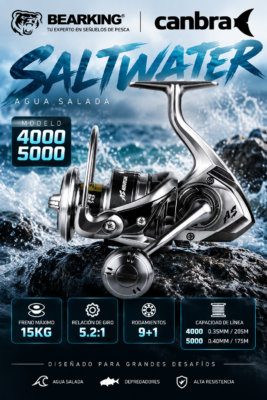 Carrete BEARKING Spinning 4000 y 5000 para Agua Salada