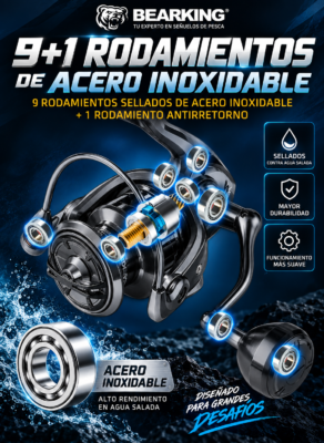 Carrete BEARKING Spinning 4000 y 5000 para Agua Salada