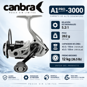 Carrete Canbra A1 Spinning 3000 / 4000 - Imagen 3