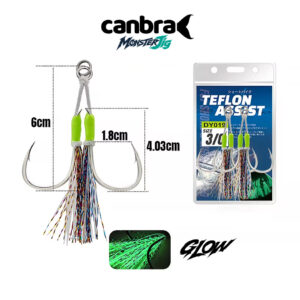 Canbra MonsterJig Assist Hooks – Anzuelos con Alma de Acero No. 3, 4 y 5
